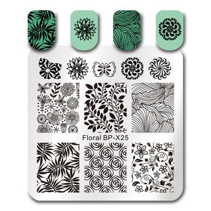 Sea World Square Nail Art Stamp Template