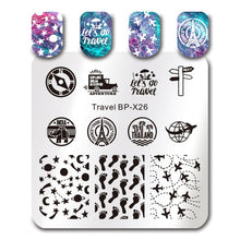 Load image into Gallery viewer, Sea World Square Nail Art Stamp Template