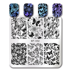 Sea World Square Nail Art Stamp Template