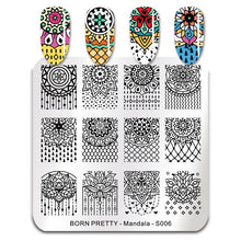 Load image into Gallery viewer, Sea World Square Nail Art Stamp Template