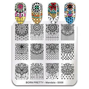 Sea World Square Nail Art Stamp Template