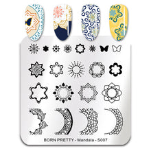 Load image into Gallery viewer, Sea World Square Nail Art Stamp Template