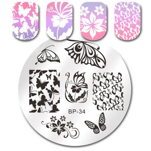 Sea World Square Nail Art Stamp Template