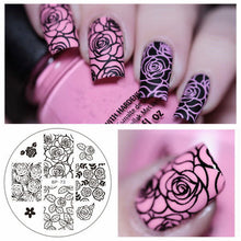 Load image into Gallery viewer, Sea World Square Nail Art Stamp Template